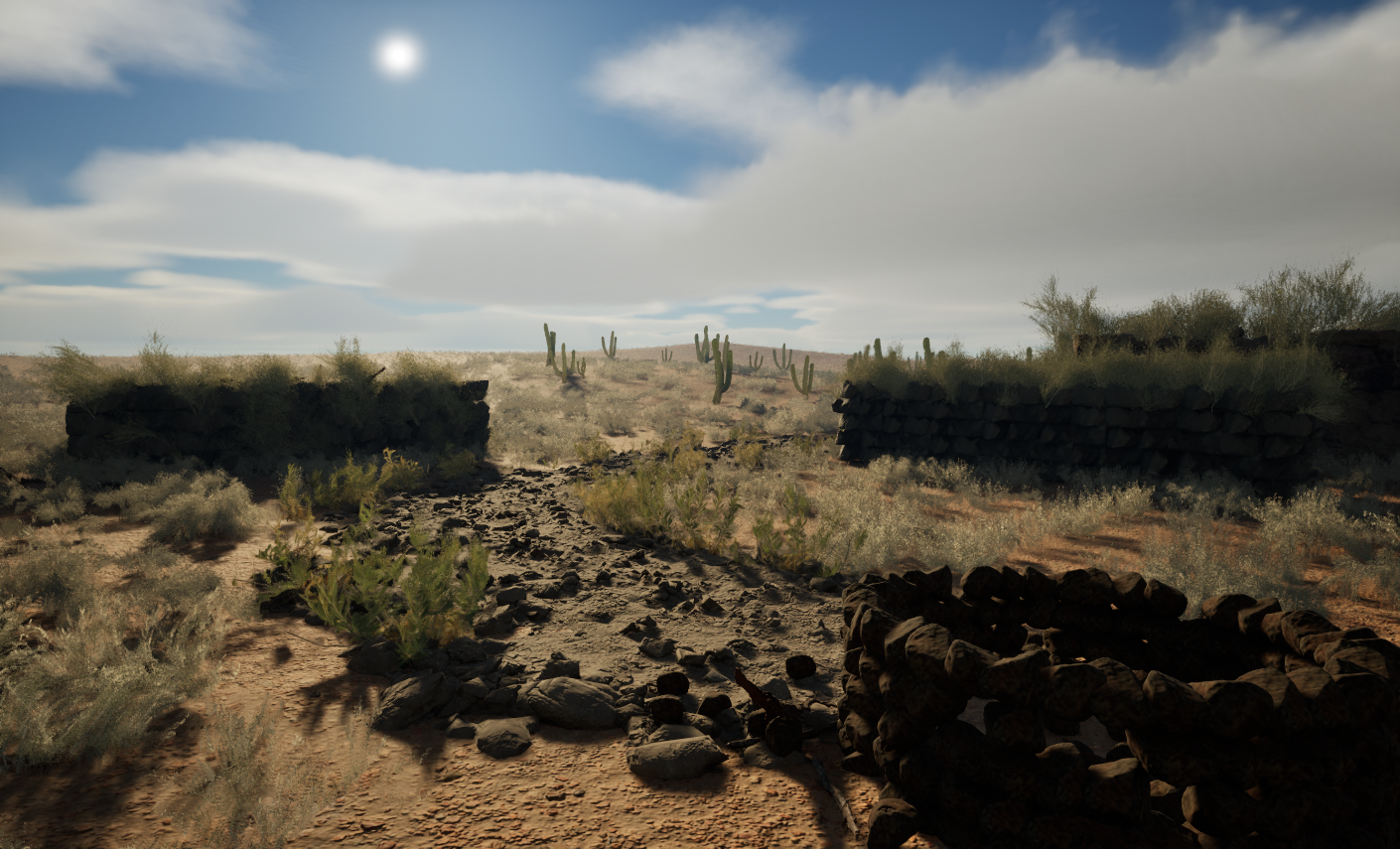Desert scene in UE5 made with trueSKY